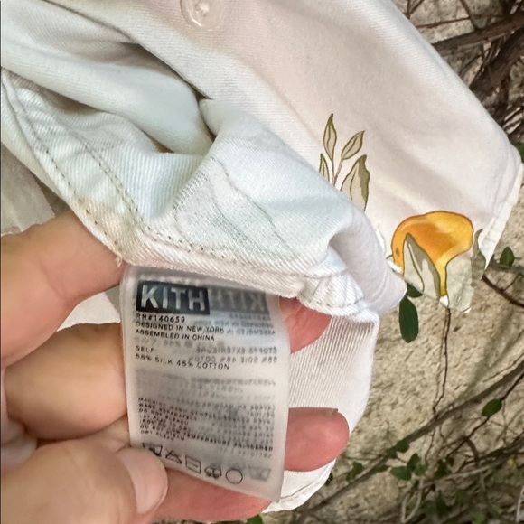 Kith Cream and Orange Floral  Shirt - Picture 8 of 9